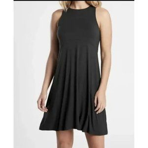 Athleta Women's Size XXS Santorini Thera Mini Dress Black Sleeveless Stretch